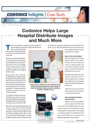 Codonics Helps Large Hospital Distribute Images and Much More